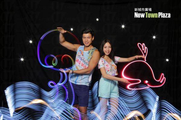 光影塗鴉也可以繪畫出海洋生物。